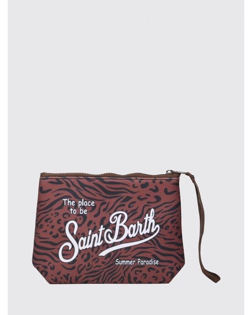 Mc2 Saint Barth Purple Aline Striped Polyester Pouch for men