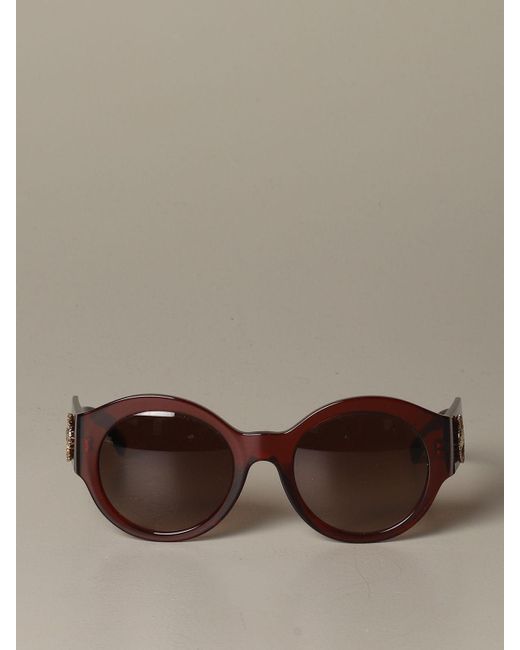 versace red frame glasses