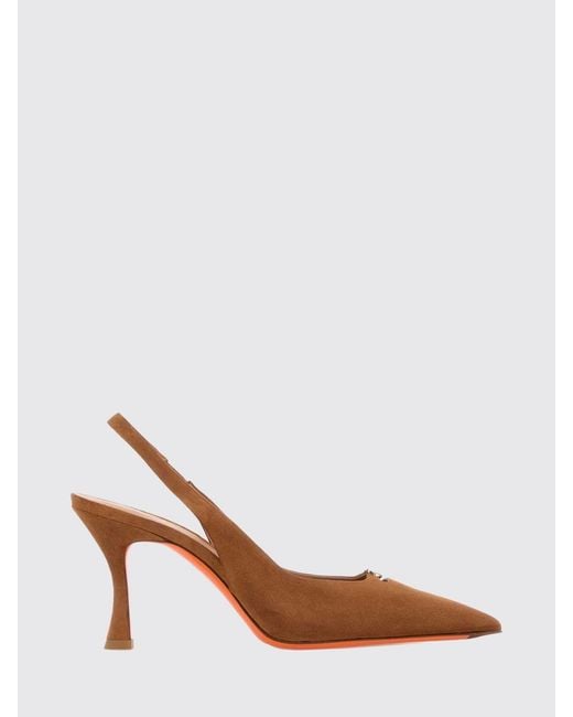 Santoni Brown High Heel Shoes