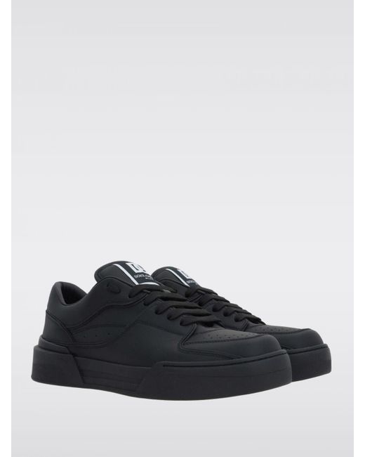 Sneakers New Roma in pelle di Dolce & Gabbana in Black da Uomo