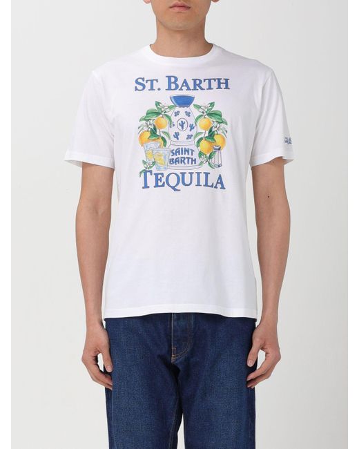 T-shirt Tequila in cotone con stampa di Mc2 Saint Barth in White da Uomo