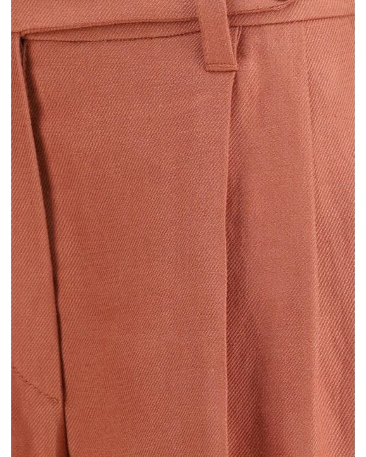 Brunello Cucinelli Red Linen Bermuda Shorts