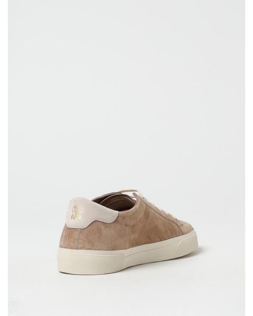 Brunello Cucinelli White Suede Sneakers for men
