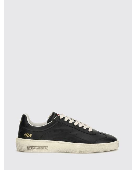 DSquared² Black Rider Leather Sneakers for men