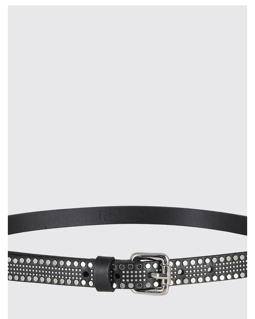 Tela Black Leather Belt With Studs