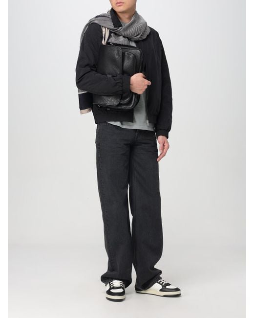Saint Laurent Black Cassandre Silk Charmeuse Stole for men
