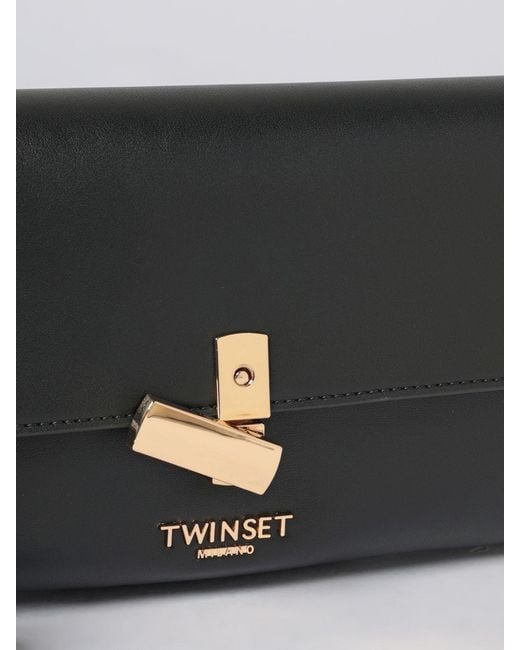 Twinset Gray Synthetic Leather Bag