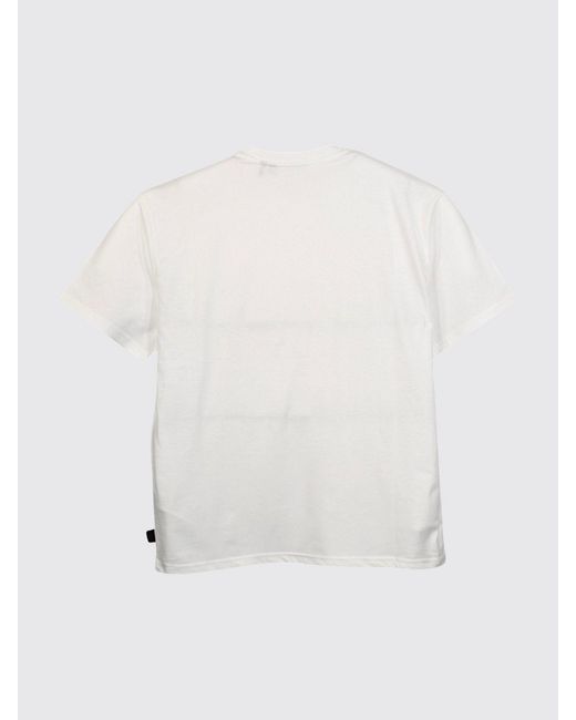 Gcds White Cotton Logo T-Shirt for men