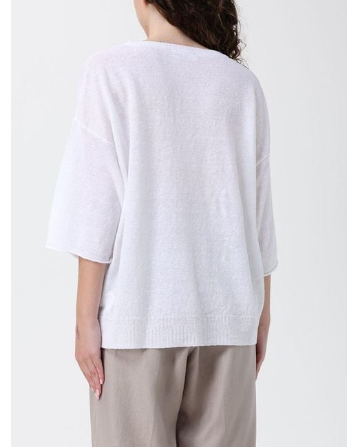 Roberto Collina White Basic Cotton Blend Knit