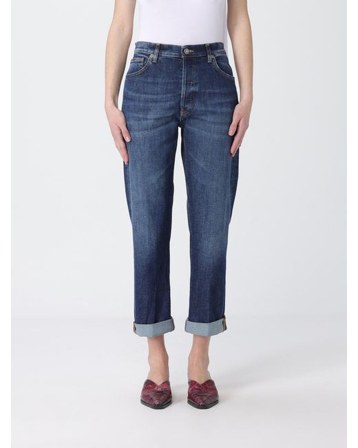 Jeans Cropped Fit De Denim Dondup de color Blue