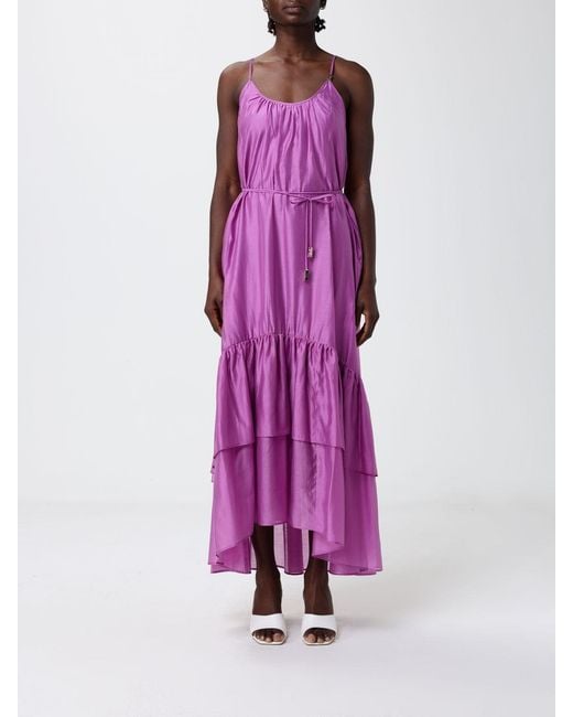 Liu Jo Purple Muslin Midi Dress
