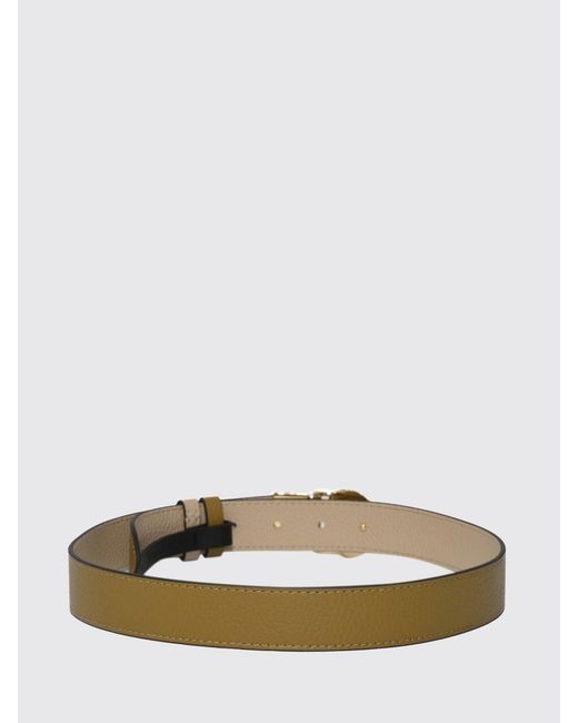 Coccinelle Green C-Me Reversible Hammered Leather Belt