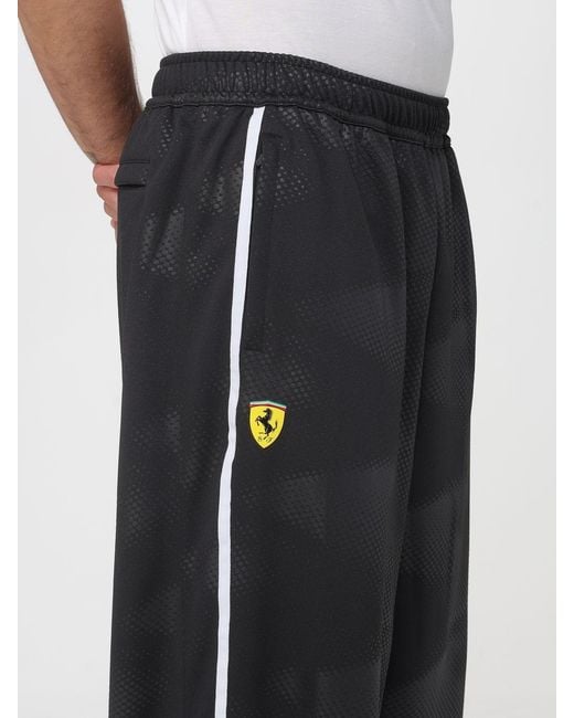 PUMA Black Scuderia Ferrari T7 Mesh Jogging Pants for men