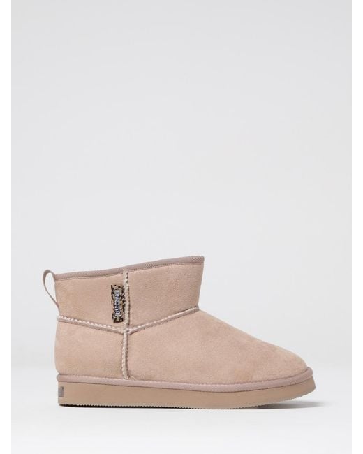 Just Cavalli Pink Flat Ankle Boots