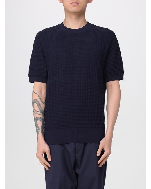 Kangra Blue Cotton Knitwear for men