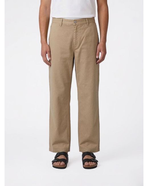 sunflower Natural Wide Twist Chino Cotton Trousers for men