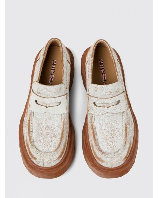 CAMPERLAB White Vamonos Cracked Leather Loafer for men