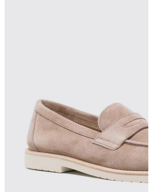 Brunello Cucinelli Pink Suede Loafers for men