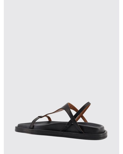 Atp Atelier White Low-Heeled Leather Slingback Sandals