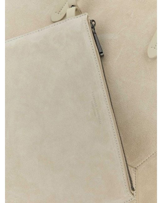 Brunello Cucinelli Natural Crossbody Bag