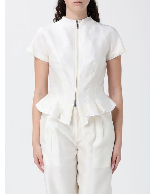 Staud White Wool And Silk Jacket