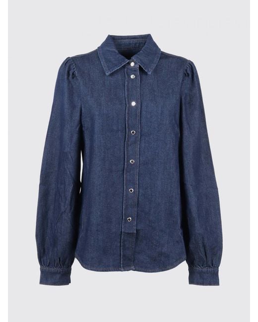 7 For All Mankind Blue Denim Shirt