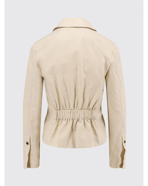 Pinko Natural Single Breasted Linen Blazer