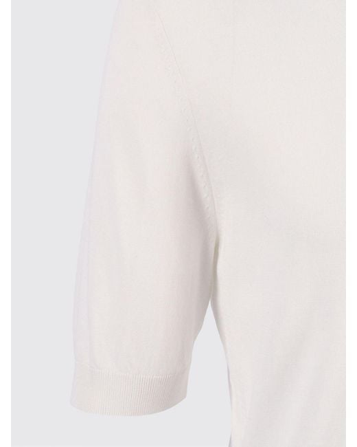 Ballantyne White Cotton Knit Top for men