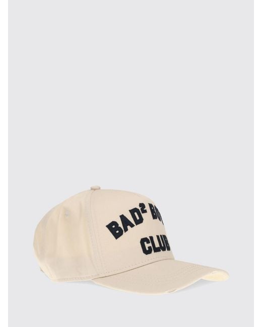 DSquared² Natural Bad2 Boys Club Cotton Baseball Cap for men