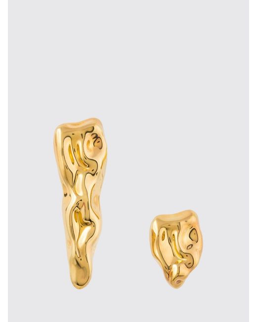 FEDERICA TOSI Metallic Tooth 18Kt Plated Bronze Earrings