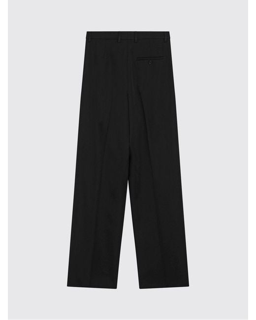 Balenciaga Black Wool Wide Leg Trousers