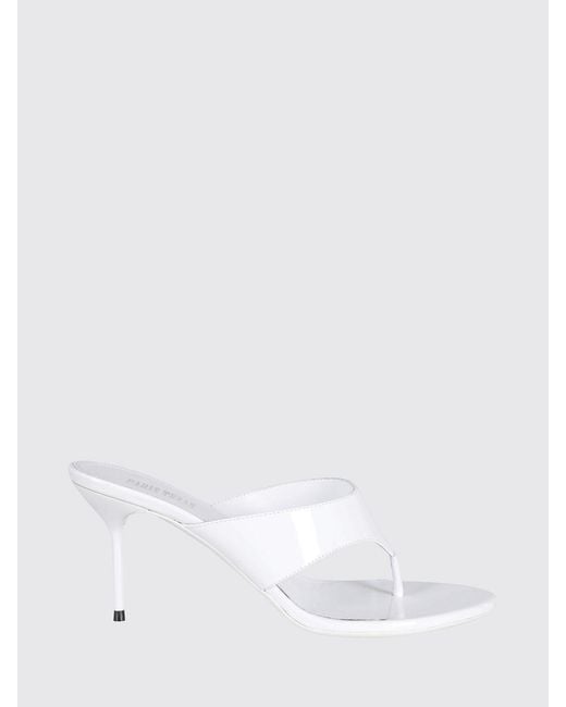 Paris Texas White Lidia Patent Leather Mules