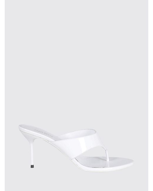Paris Texas White Lidia Patent Leather Mules