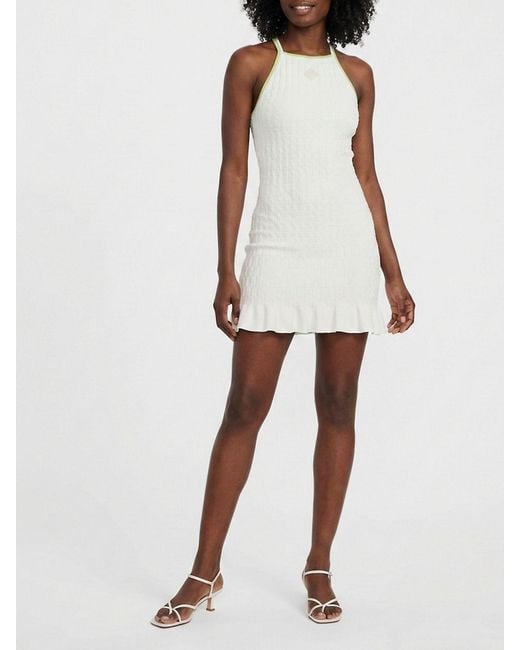 Casablanca White Stretch Viscose Midi Dress