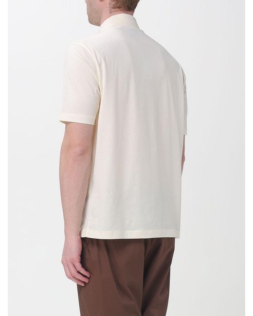 Emporio Armani White Cotton Polo Shirt for men