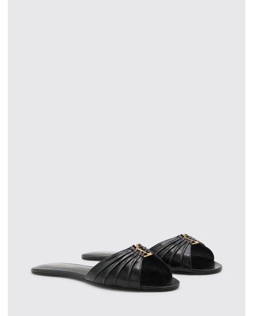 Saint Laurent Black Babylone Leather Mules