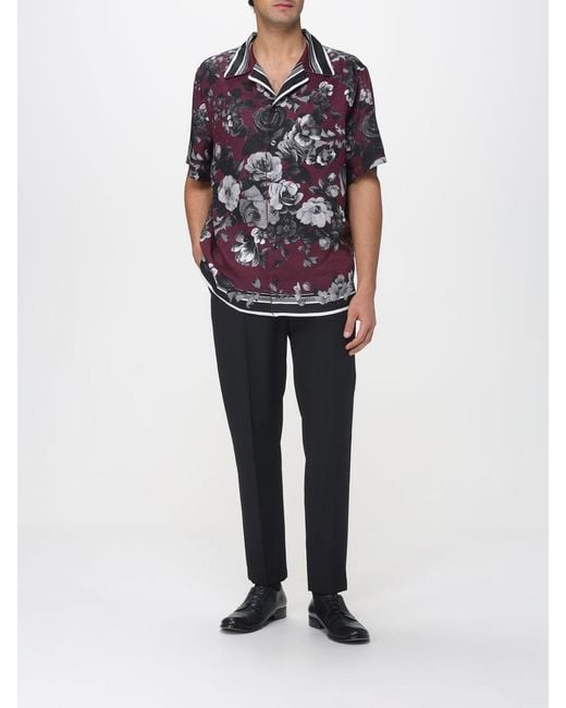 Dolce & Gabbana Black Dolce &Amp Gabbana Slim Fit Virgin Wool Pants for men