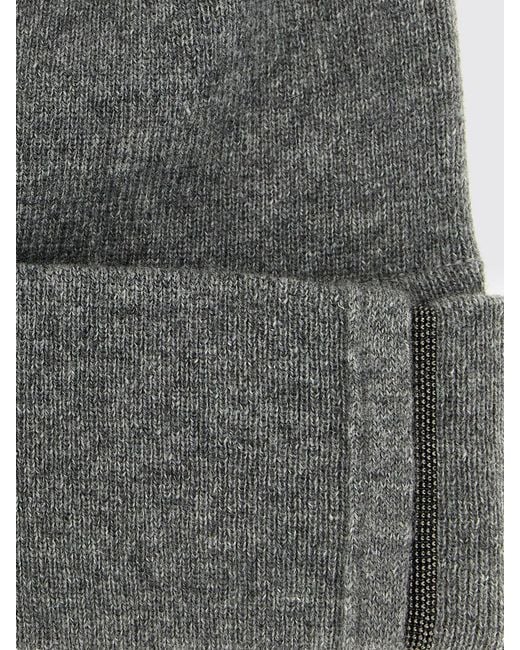 Brunello Cucinelli Gray Hat