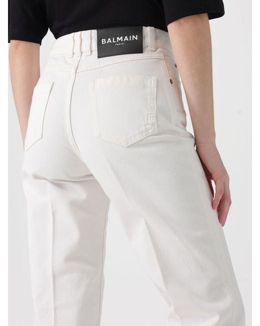 Balmain White Cotton Trousers