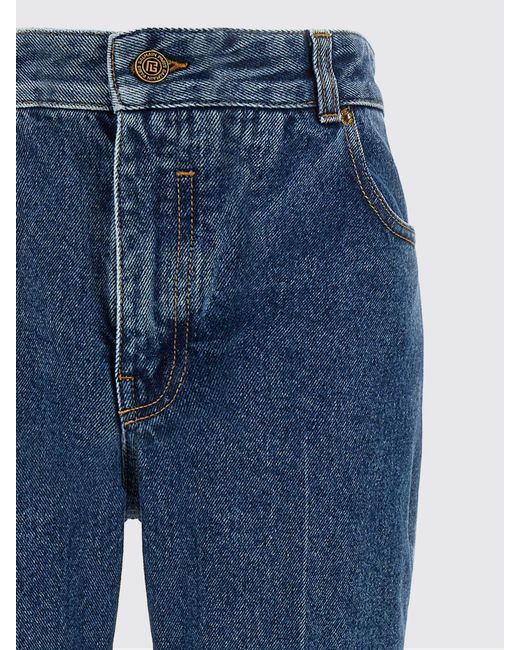 Balmain Blue Straight Denim Jeans