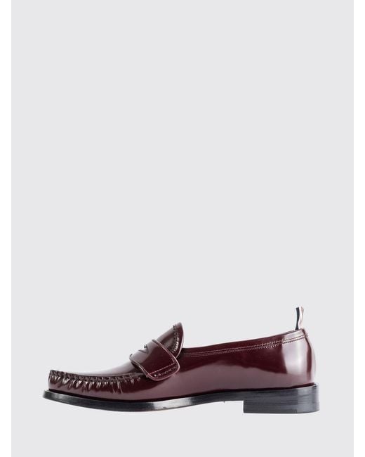 Thom Browne Red Penny Loafers