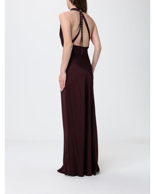 Liu Jo Purple Long Satin Dress