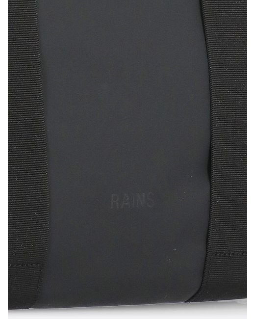 Rains Black Micro Tote Bag