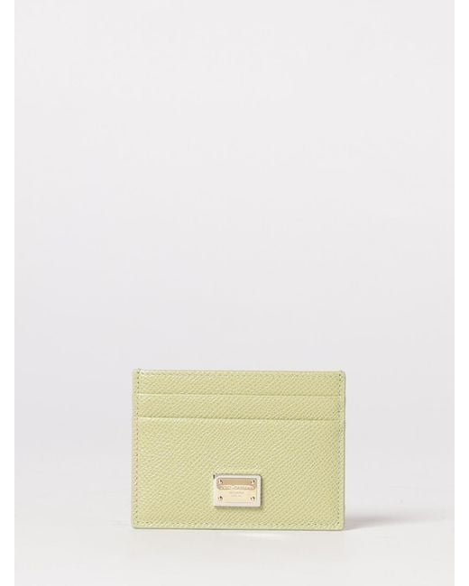 Dolce & Gabbana Natural Dolce &Amp Gabbana Dauphine Calfskin Card Holder