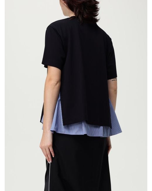 T-Shirt Femme Sacai en coloris Black