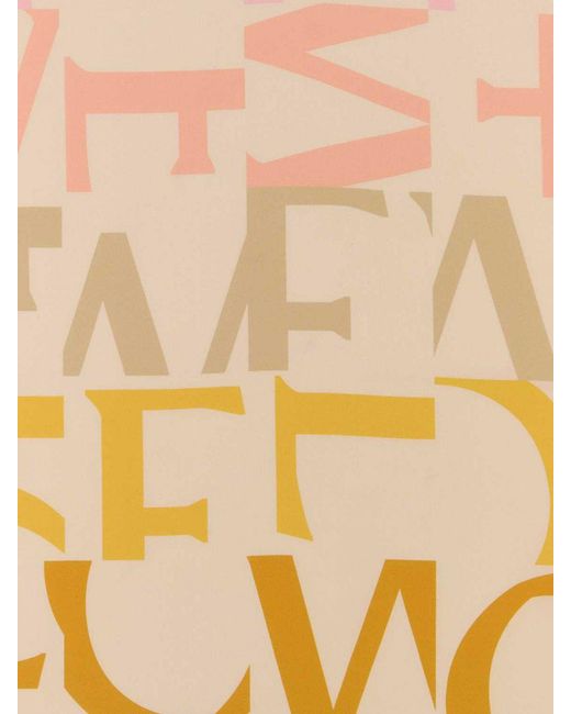 Loewe Pink Bedruckter Seidenschal