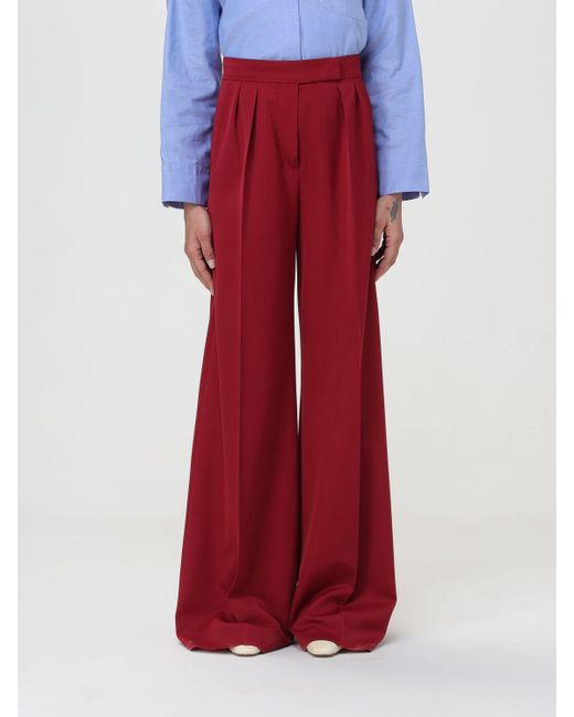 Pantalones Libbra de lana y mohair Max Mara de color Red