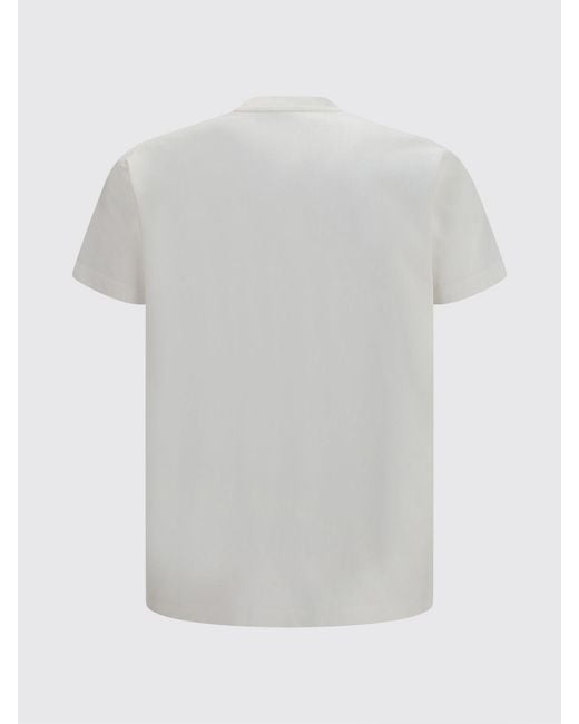 DSquared² White Slim Fit Short-Sleeved Cotton T-Shirt With Printed Logo for men