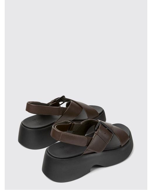 Camper White Tasha Leather Sandals