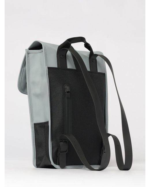 Rains Gray Puffed Mini Backpack for men